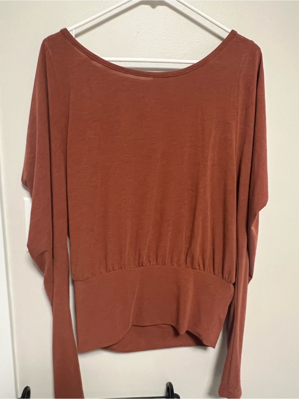 Free People Rust Long-Sleeve Batwing Top